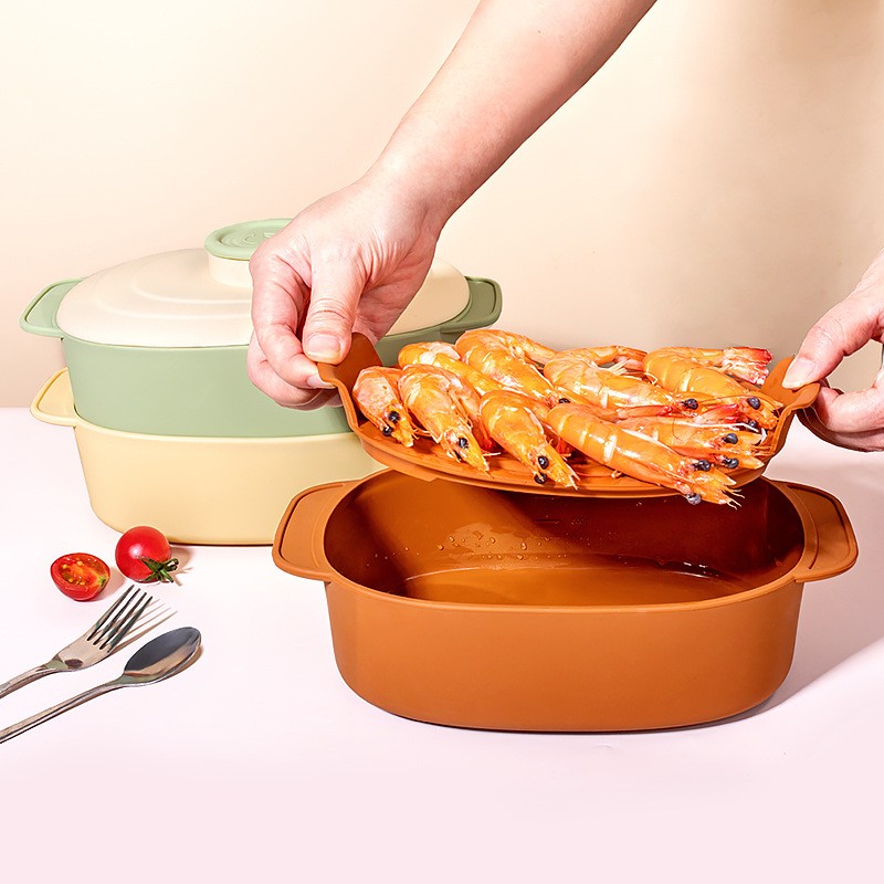 Silicone Microwave Steamer Manufacturer - OEM BPA Free Fish Steamer Pot Eco Friendly