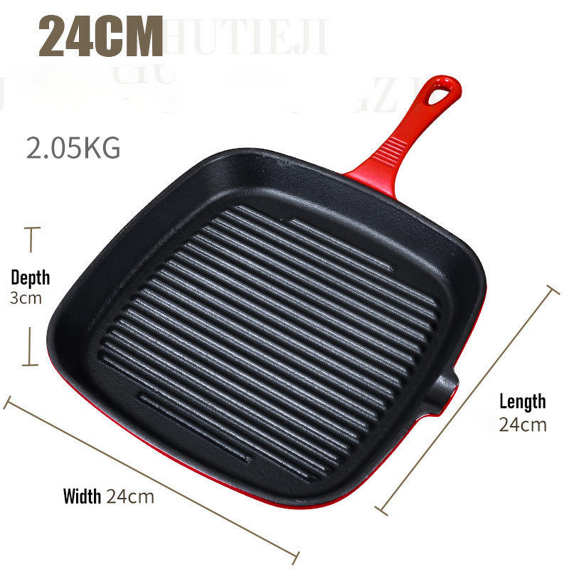 Cast Iron Grill Pan Manufacturer - OEM Popular 10 Inch Enamel Heavy Duty