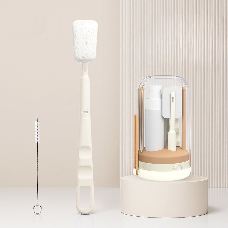 Portable Cleaning Brush Manufacturer - OEM Long Handle Silicone Wood Pulp