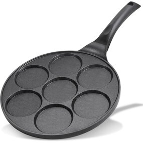 Cast Aluminum Pancake Pan Manufacturer - OEM Nonstick with 7 Molds PFOA Free