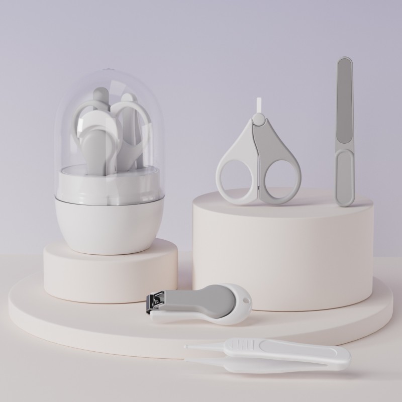 Baby Nail Care Kit Supplier - OEM 4 Pack Manicure Pedicure Grooming Set