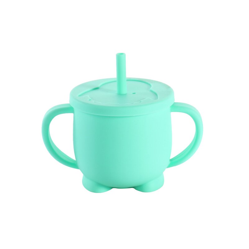 Silicone Toddler Training Cup Manufacturer - OEM Penguin Shape with Straw Lid