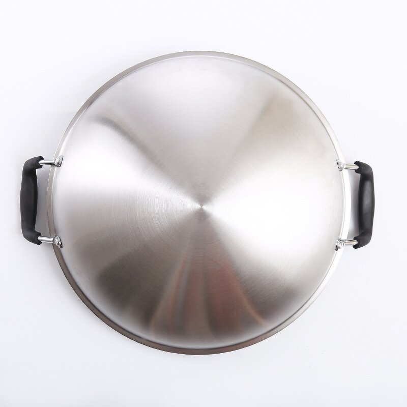 Stainless Steel Double Handle Wok Manufacturer - OEM Hybrid 16inch Induction Ready