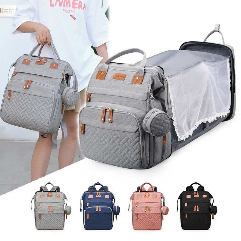 Mommy Bag Supplier - OEM Larger Capacity Fashionable Diaper Backpack