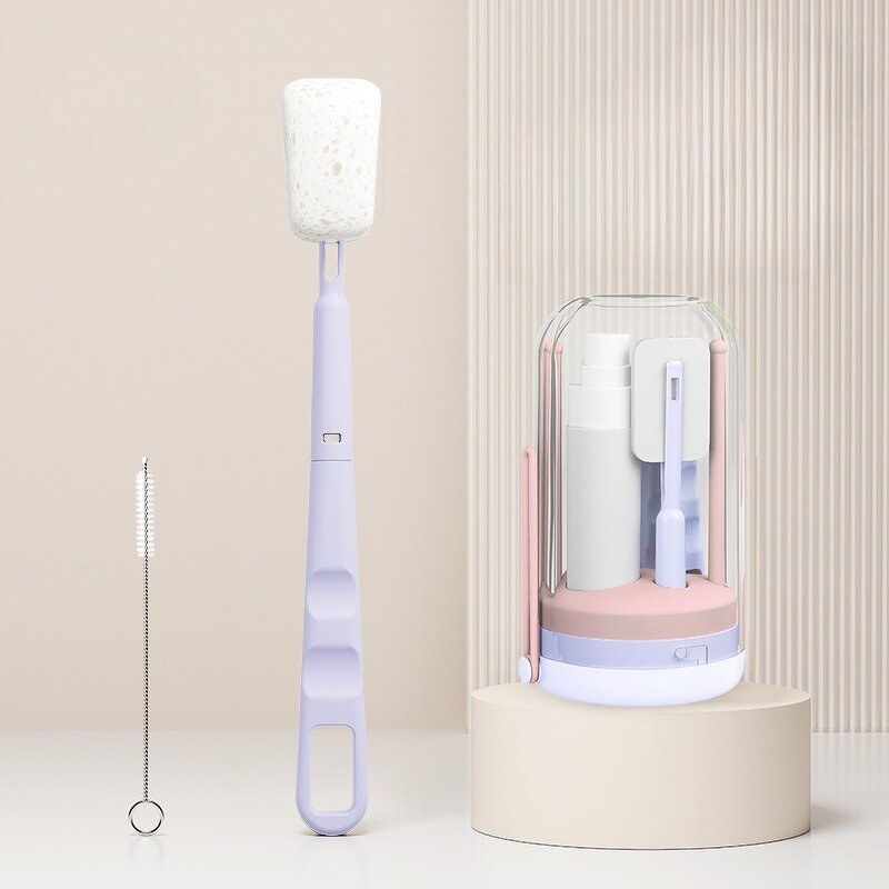 Portable Cleaning Brush Manufacturer - OEM Long Handle Silicone Wood Pulp