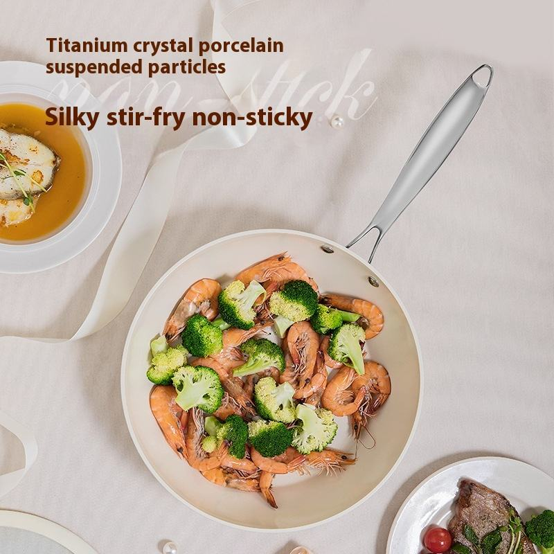 Titanium Ceramic Wok Supplier - OEM Non Stick Frying Pan PFOA Free