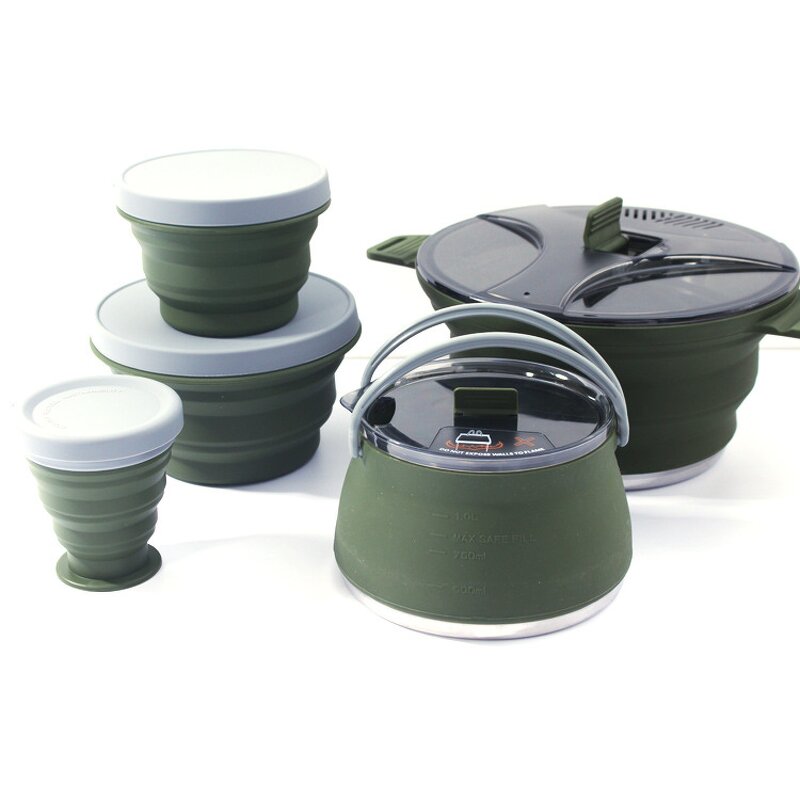 Silicone Collapsible Cooking Pot Supplier - OEM Portable Travel Camp Kitchen