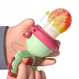 Silicone Bite Feeder Supplier - OEM Cartoon Shaped Push Vegetable Dispenser