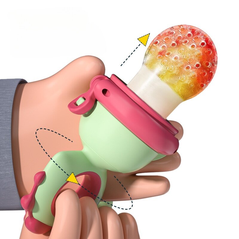 Silicone Bite Feeder Supplier - OEM Cartoon Shaped Push Vegetable Dispenser