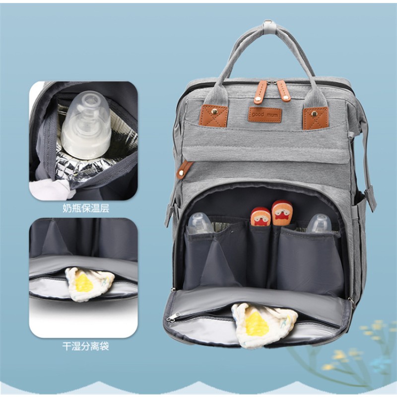 Mommy Bag Supplier - OEM Larger Capacity Fashionable Diaper Backpack