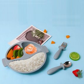 Silicone Divided Plates Manufacturer - OEM Smile Face Design for Kids