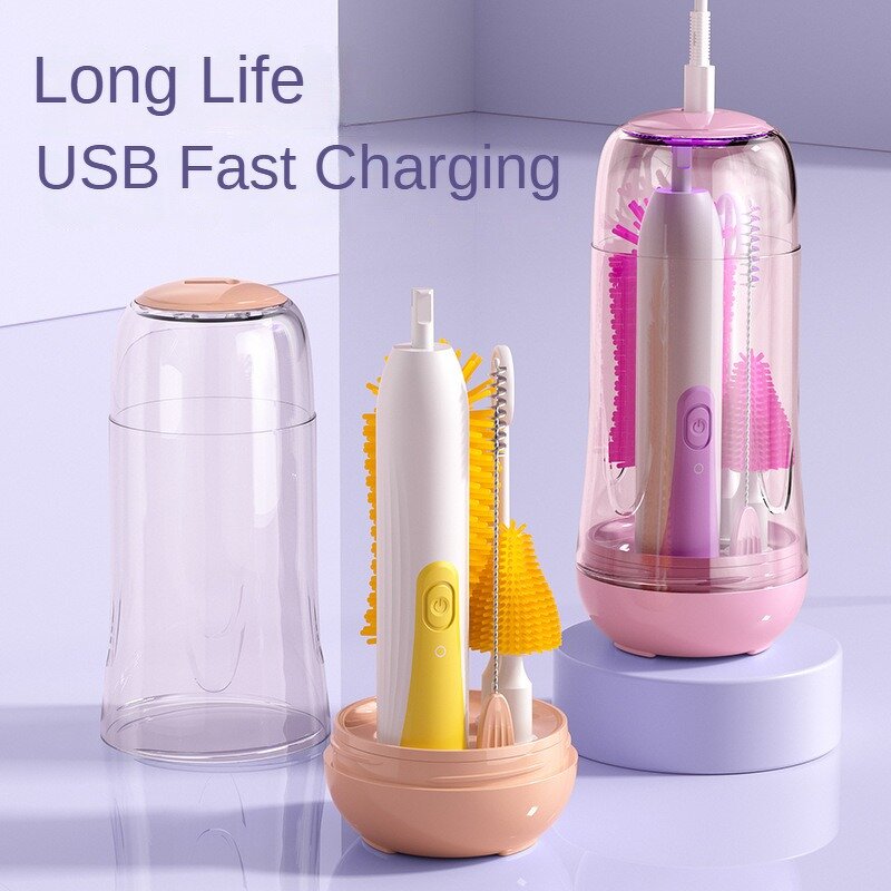 Electric Baby Bottle Brush Set Manufacturer - OEM 6 in 1 UV Sterilizer Storage