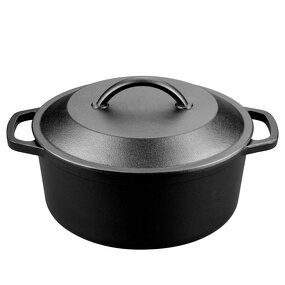 Pre Seasoned Cast Iron Dutch Oven Supplier - OEM Round Dual Handles 3 qt