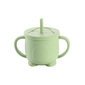 Silicone Toddler Training Cup Manufacturer - OEM Penguin Shape with Straw Lid