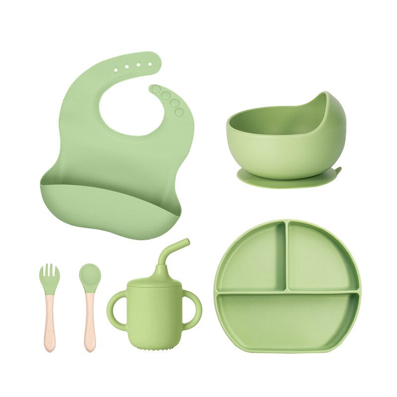 Baby Feeding Set Manufacturer - OEM Free Combination Silicone Plate Cup Spoon