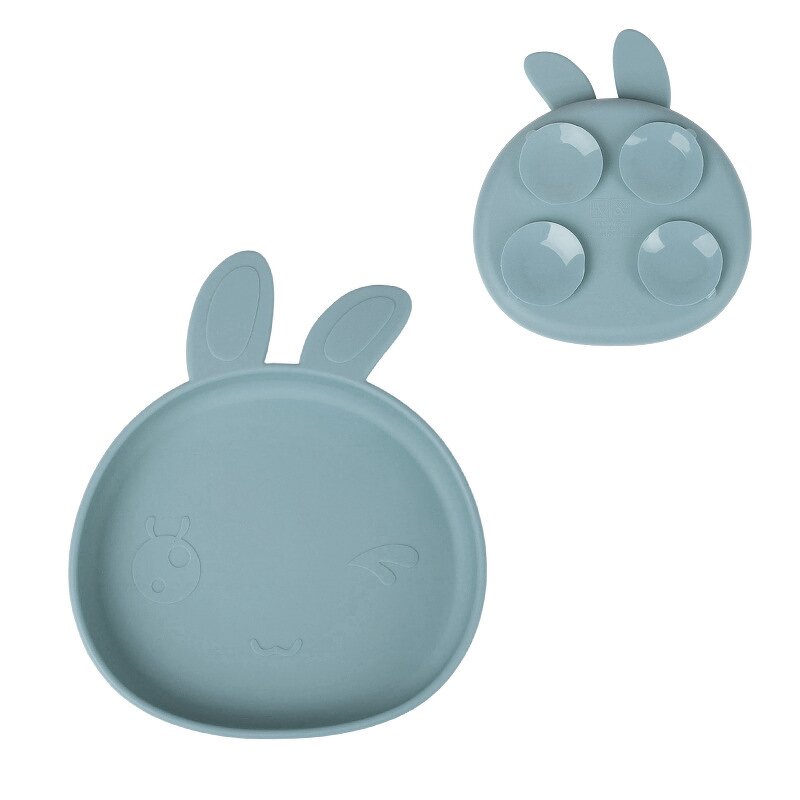 Silicone Suction Plate Set Supplier - OEM Rabbit Shape Divided Dinnerware