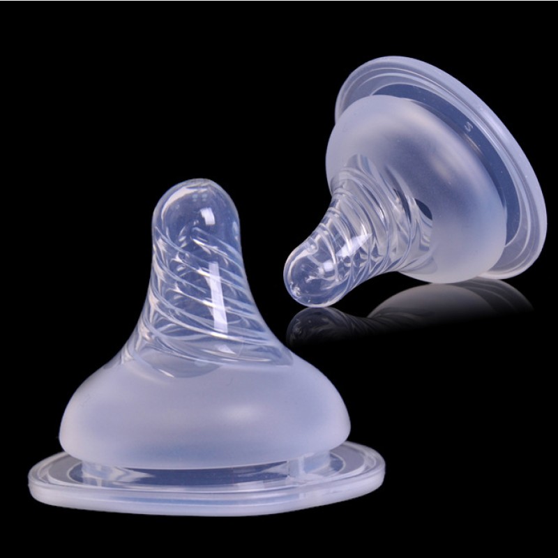 Elastic Silicone Nipples Manufacturer - OEM BPA Free Wide Neck Transparent Soft