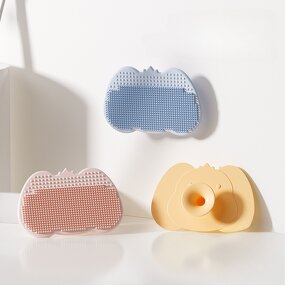 Baby Bath Brush Supplier - OEM 2 in 1 Silicone Massage Spot Cleaning