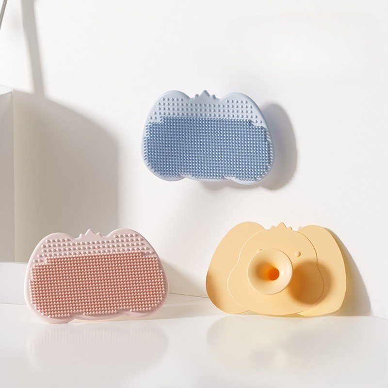 Baby Bath Brush Supplier - OEM 2 in 1 Silicone Massage Spot Cleaning