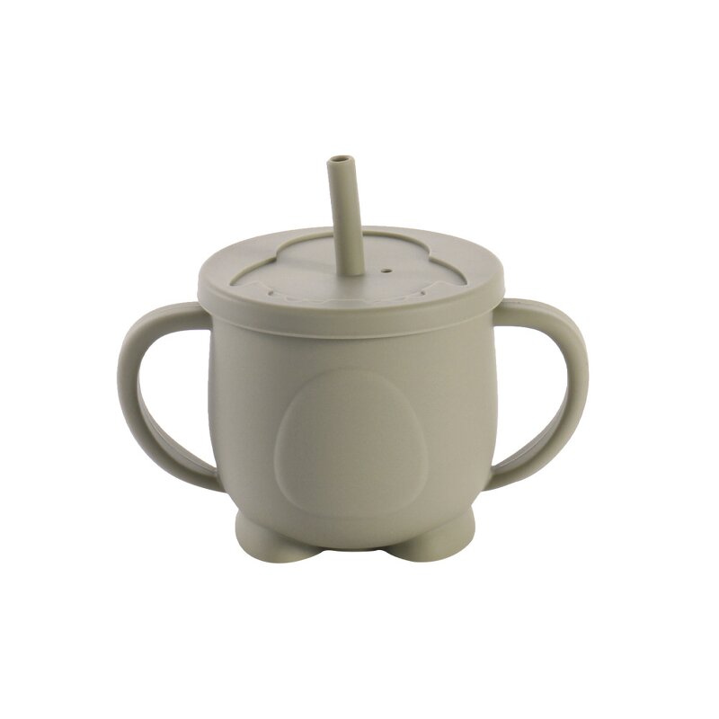 Silicone Toddler Training Cup Manufacturer - OEM Penguin Shape with Straw Lid