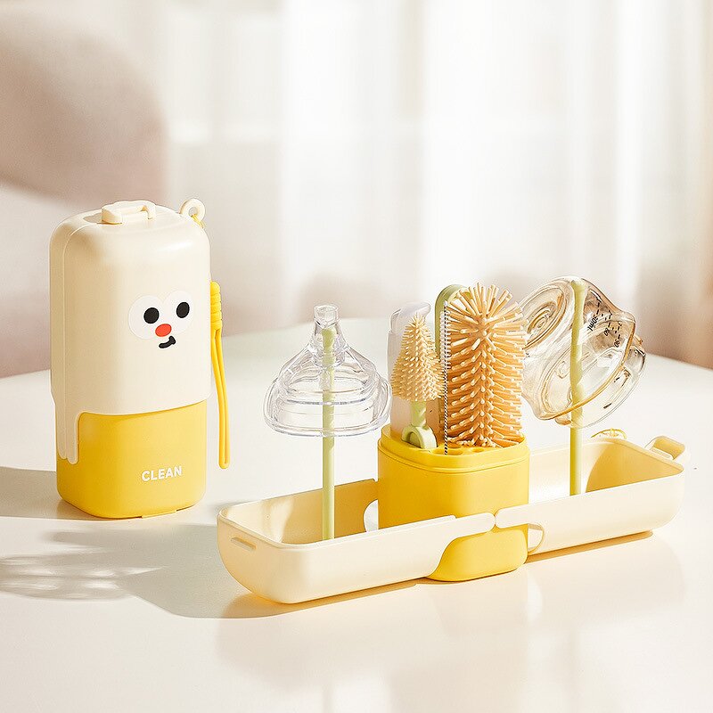Silicone Bottle Brush Set Supplier - OEM with Nipple Brush Drain Rack