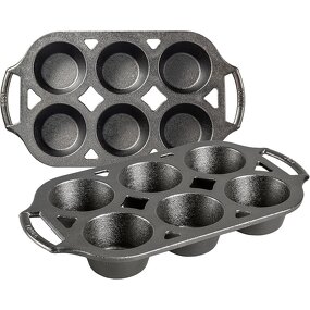 Cast Iron Muffin Pan Manufacturer - OEM 2 Piece Stove Top Cup Cake Cookware