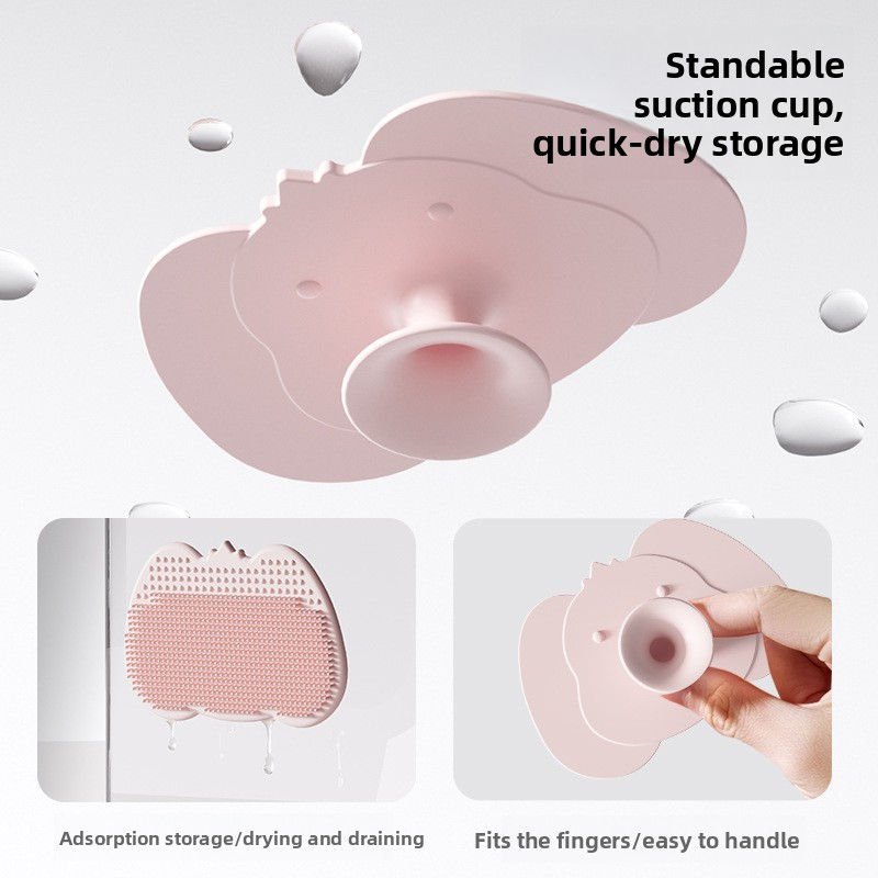 Baby Bath Brush Supplier - OEM 2 in 1 Silicone Massage Spot Cleaning
