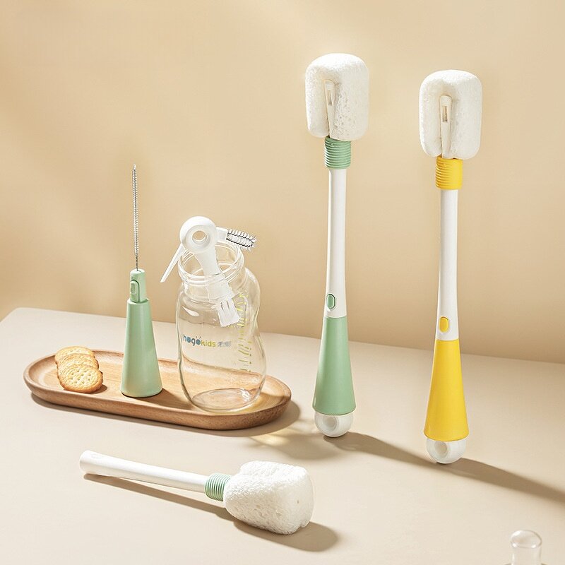 Bottle Brush Manufacturer - OEM Eco-Friendly 5 in 1 Wood Pulp Brush