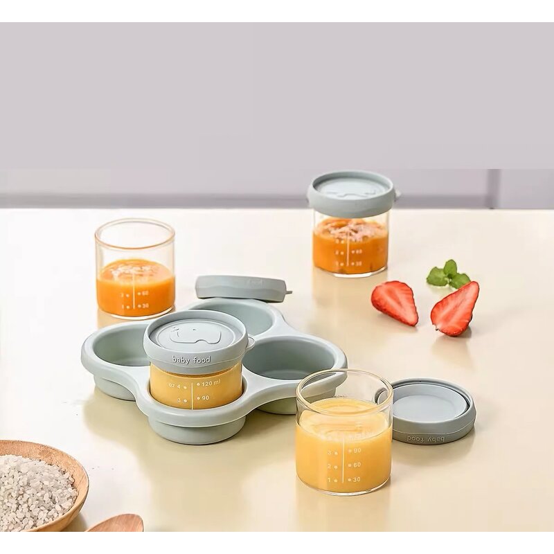 Glass Food Storage Container Manufacturer - OEM 4 Pack Airtight Leak Proof