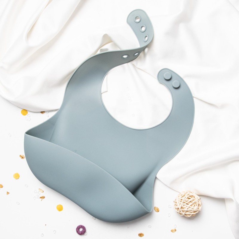 Silicone Baby Bibs Supplier - OEM Multi-Color Cute with Snap Button