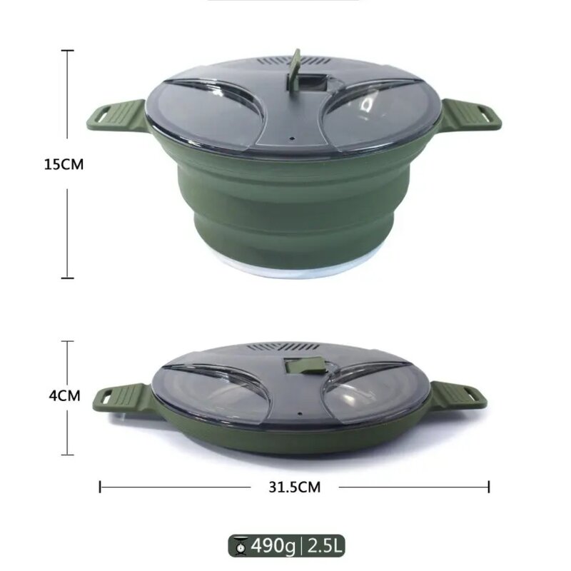 Silicone Collapsible Cooking Pot Supplier - OEM Portable Travel Camp Kitchen