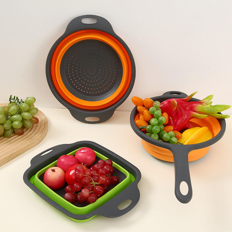 Silicone Foldable Strainer Manufacturer - OEM Collapsible Drainer Fruit Washing Basket