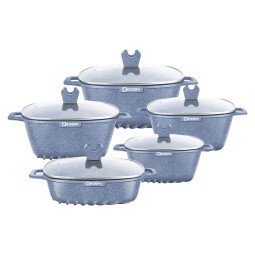 Aluminum Soup Pot Set Supplier - OEM Non Stick Enamel Marble Coating