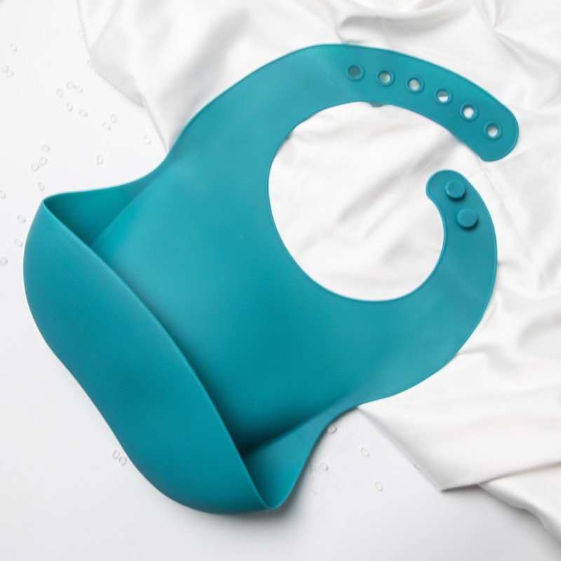 Silicone Bibs Manufacturer - OEM Durable Plain with Snap Button