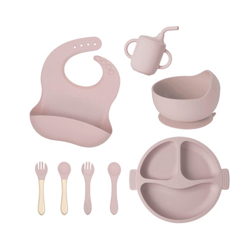 Baby Feeding Set Manufacturer - OEM Free Combination Silicone Plate Cup Spoon