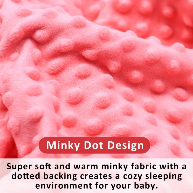 Baby Blanket Manufacturer - OEM Custom Graphics Rainbow Minky Dot Blanket