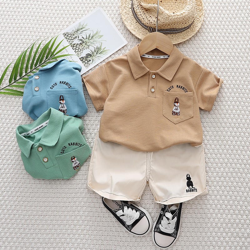 Baby Boy Clothes Set Supplier - OEM Summer Polo Shirt Shorts Casual Set