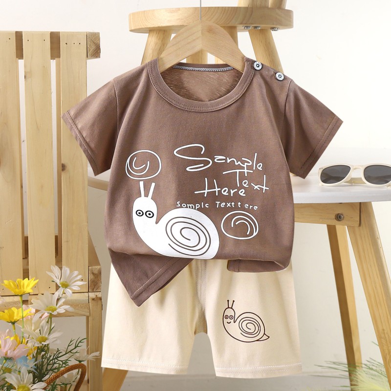 Children's T-shirt Set Manufacturer - Wholesale Summer Cotton Short Sleeve Set