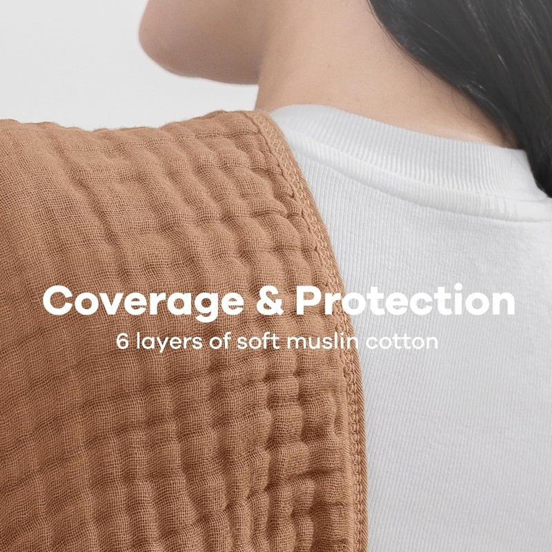 Muslin Burp Cloth Supplier - OEM 6 Layers Large 100% Cotton Baby Bib