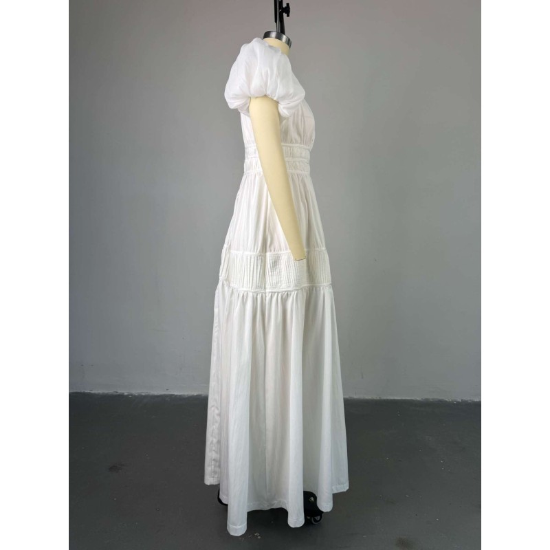 Plus Size Women Dress Supplier - OEM Long Sleeve V-neck Belt Spring Europe