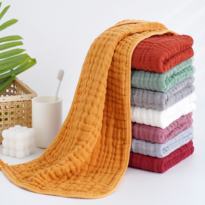 Muslin Burp Cloth Supplier - OEM 6 Layers Large 100% Cotton Baby Bib