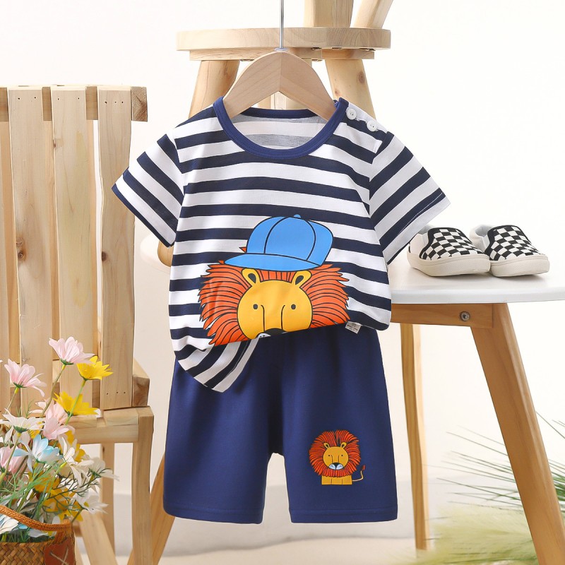 Children's Sleepwear Supplier - OEM Pure Cotton Short Sleeved Set for Boys Girls