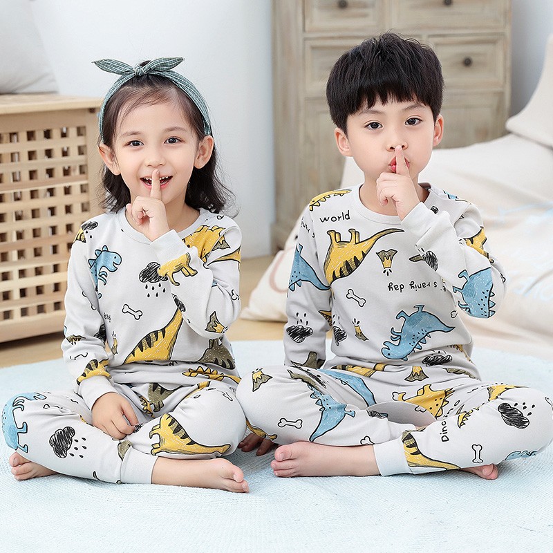 Children Pajama Set Supplier - OEM Autumn Cartoon Design Cotton Long Sleeve