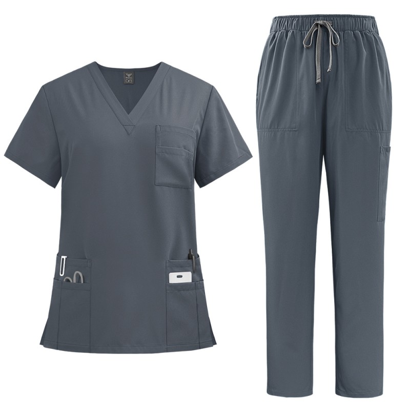 Men's Medical Scrubs Supplier - OEM 2025 Classic Nurse Uniform Jogger Set