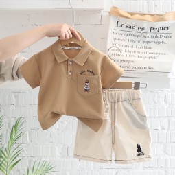 Baby Boy Clothes Set Supplier - OEM Summer Polo Shirt Shorts Casual Set