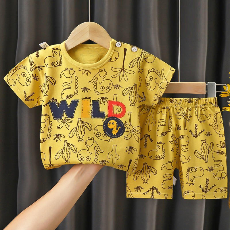 Kids Clothing Set Supplier - OEM Cotton Cartoon Print Summer Jogging Suit