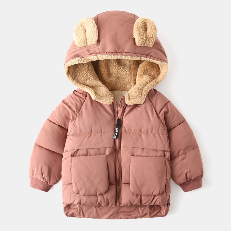 Baby Winter Jacket Manufacturer - OEM New Style Thick Plush Cartoon Print Coat