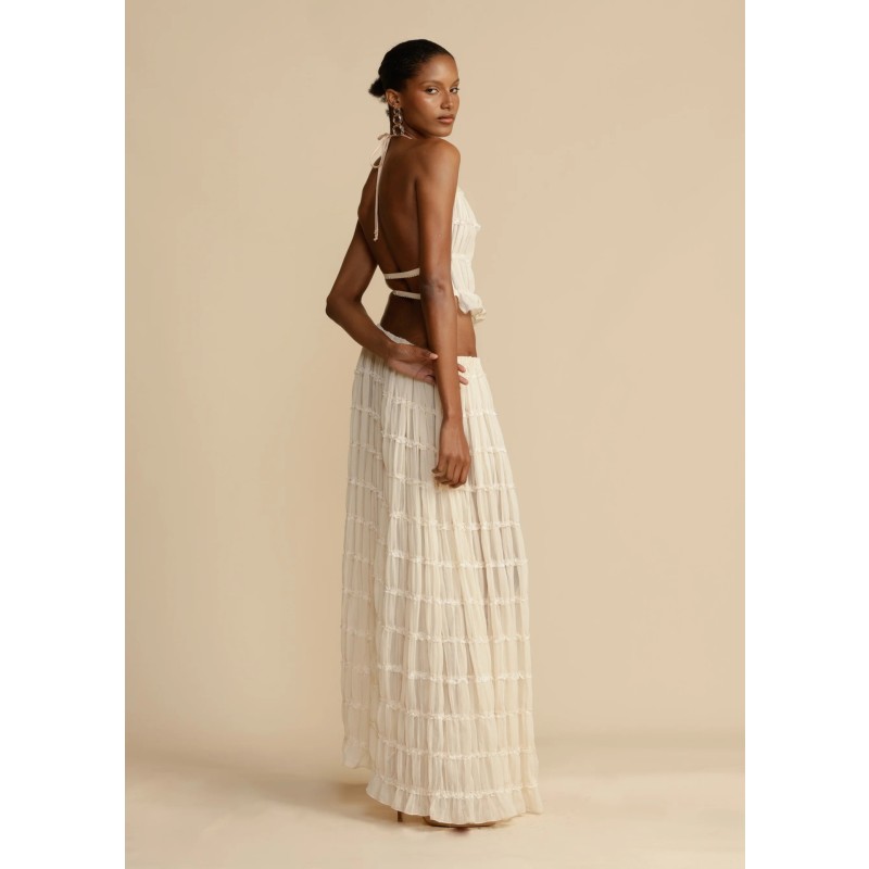 Women's Tops Manufacturer - OEM 2025 Spring European Pleated Asymmetric