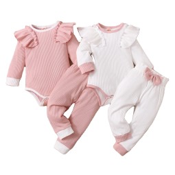 Newborn Kids Clothing Manufacturer - OEM 4Pcs Toddler Girl Outfits Set