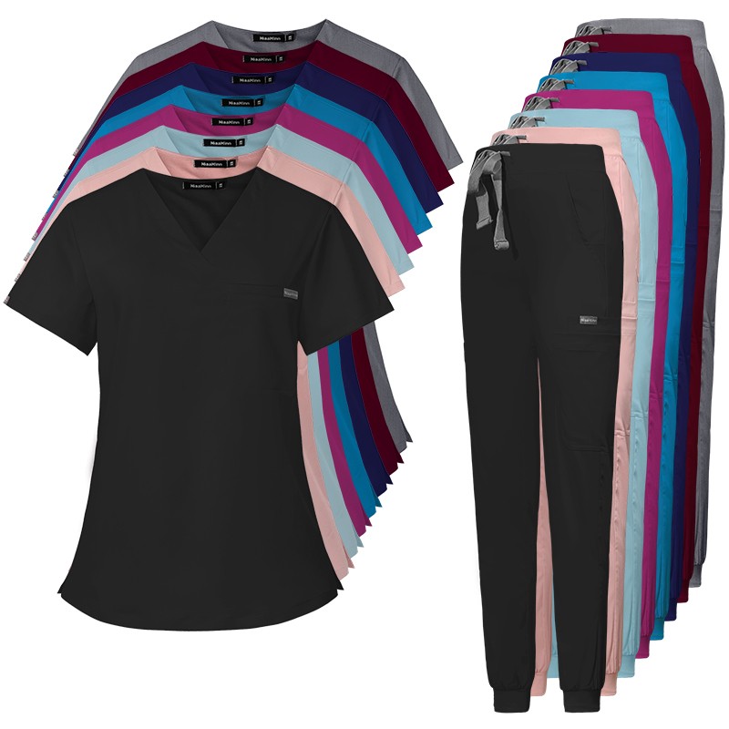 Surgical Uniforms Manufacturer - OEM Woman Scrub Set Medical Nurse Tunic Suit